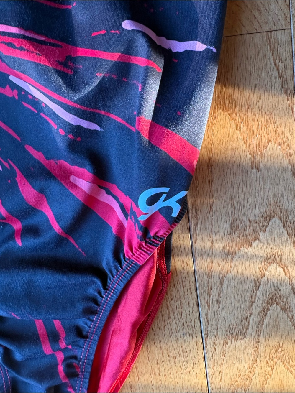 Girls' Black & Red GK USA Gymnastics Leotard - Picture 3 of 6
